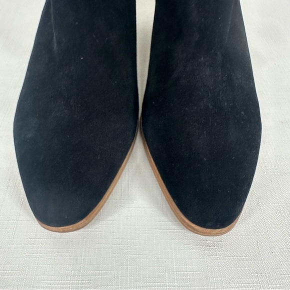 Nordstrom Signature Women's size 40  10 Black Suede Boots with 2 Inch Heel - Picture 4 of 15